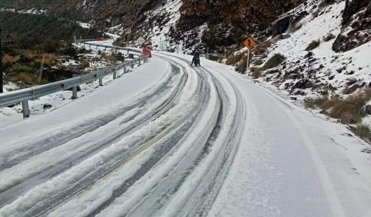 Nieve en Colombia: vía Manizales-Murillo