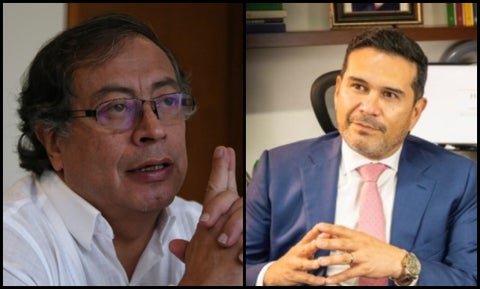 Hollman Ibáñez, Presidente del Colegio Electoral Colombiano y Gustavo Petro