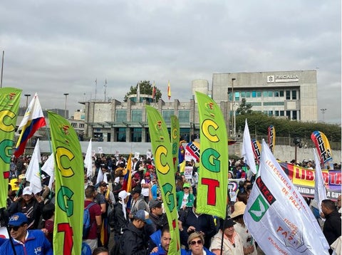 Protestas centrales obreras