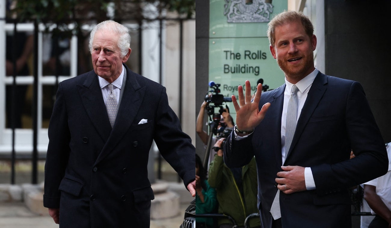 Rey Carlos III y el príncipe Harry
