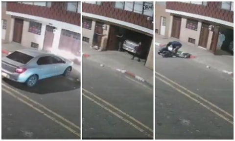 [Video] Bogotá da miedo: Violento robo de un carro en pleno barrio residencial
