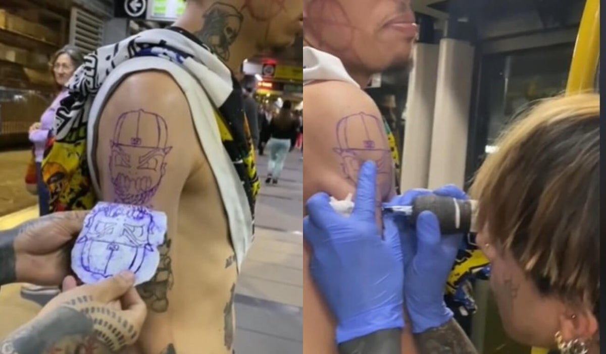 Tatuaje en Transmilenio