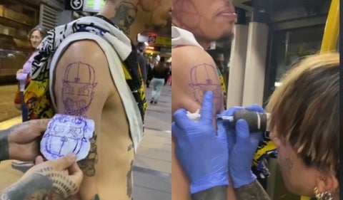 Tatuaje en Transmilenio