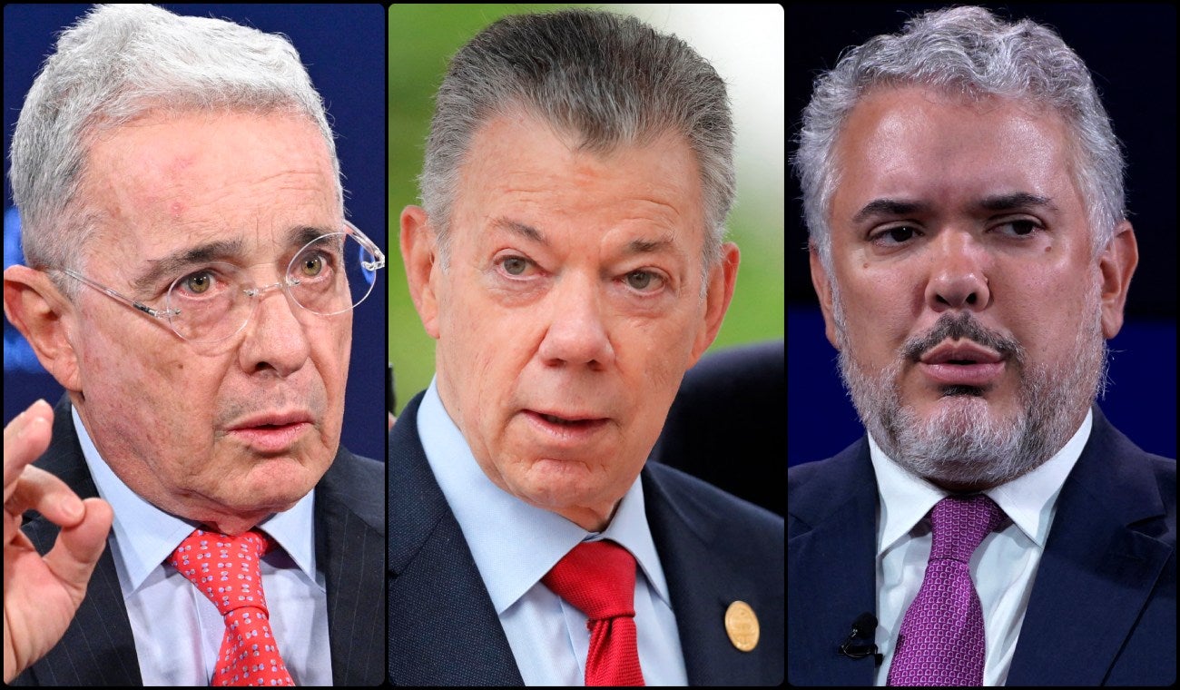 Álvaro Uribe, Juan Manuel Santos e Iván Duque