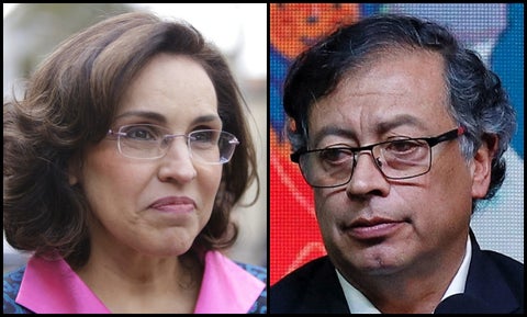 Viviane Morales y Gustavo Petro