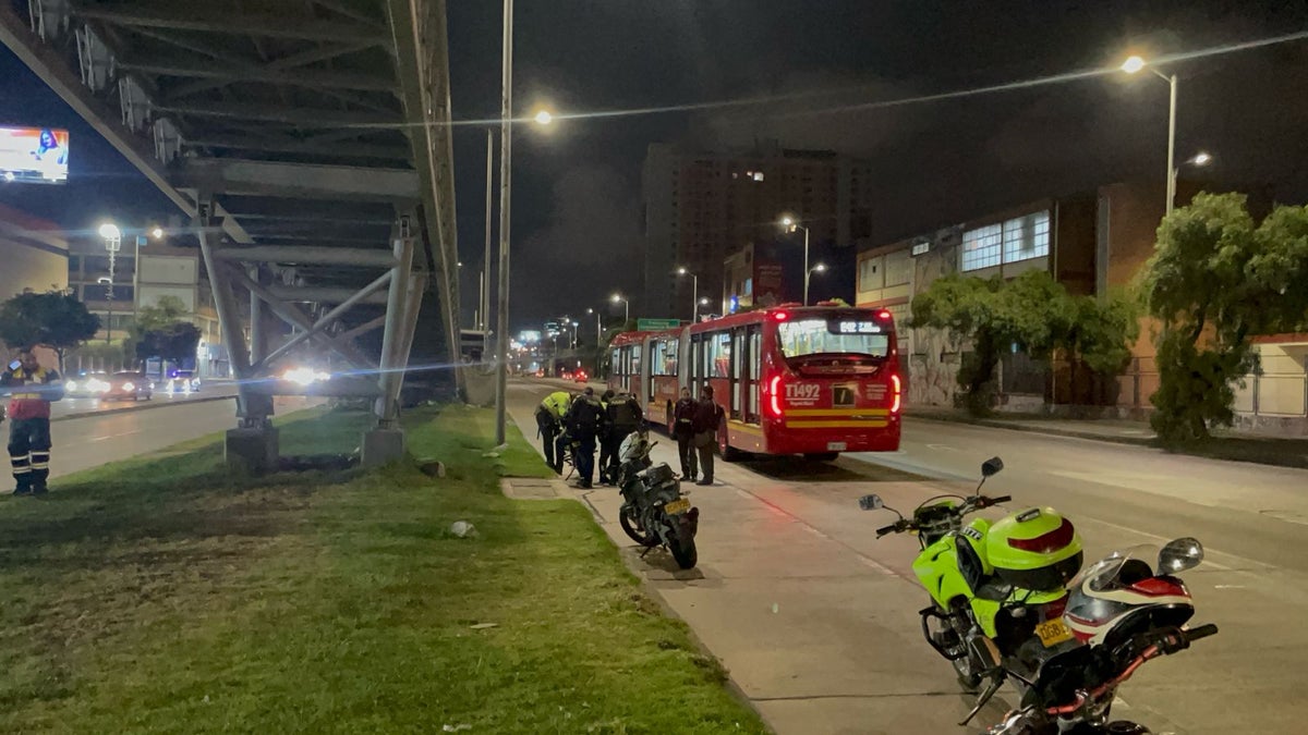 Lugar del incidente con el bus de Transmilenio