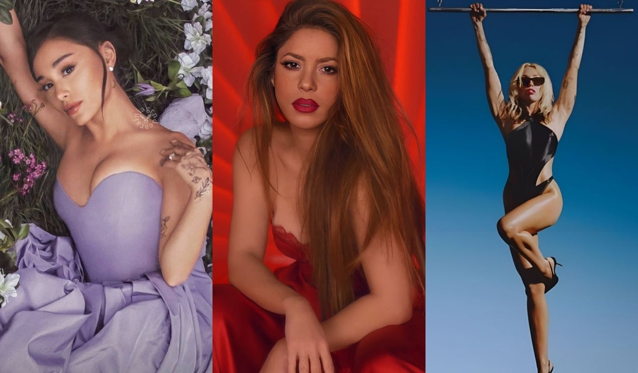 Miley Cyrus, Shakira, Ariana Grande