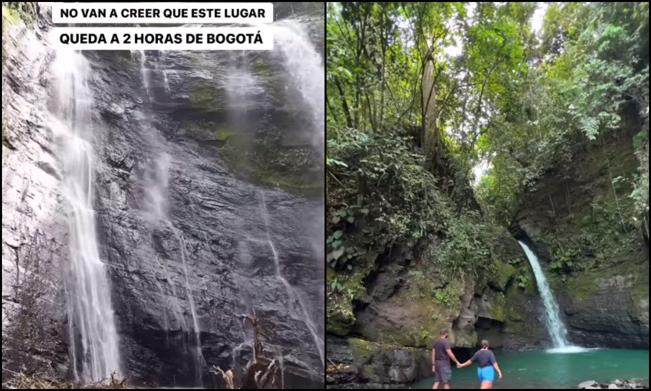 Cascada El Escobo, hermoso lugar para viajar cerca de Bogotá