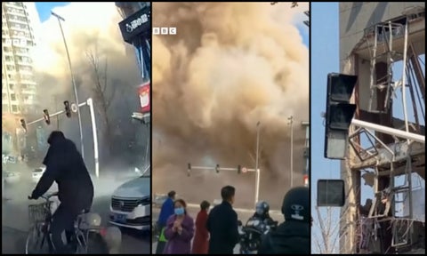 Imágenes de una explosión en restaurante en China