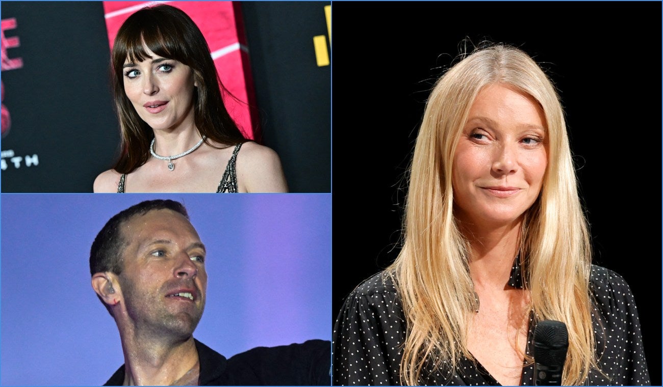 Gwyneth Paltrow, Dakota Johnson y ChrisMartin