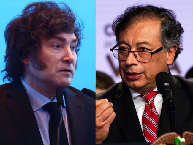 Javier Milei y Gustavo Petro