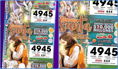 Lotería de Santander, 27 de marzo de 2024