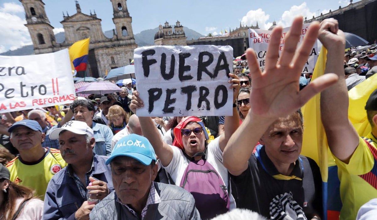 Protestas contra el Gobierno Petro en Bogotá