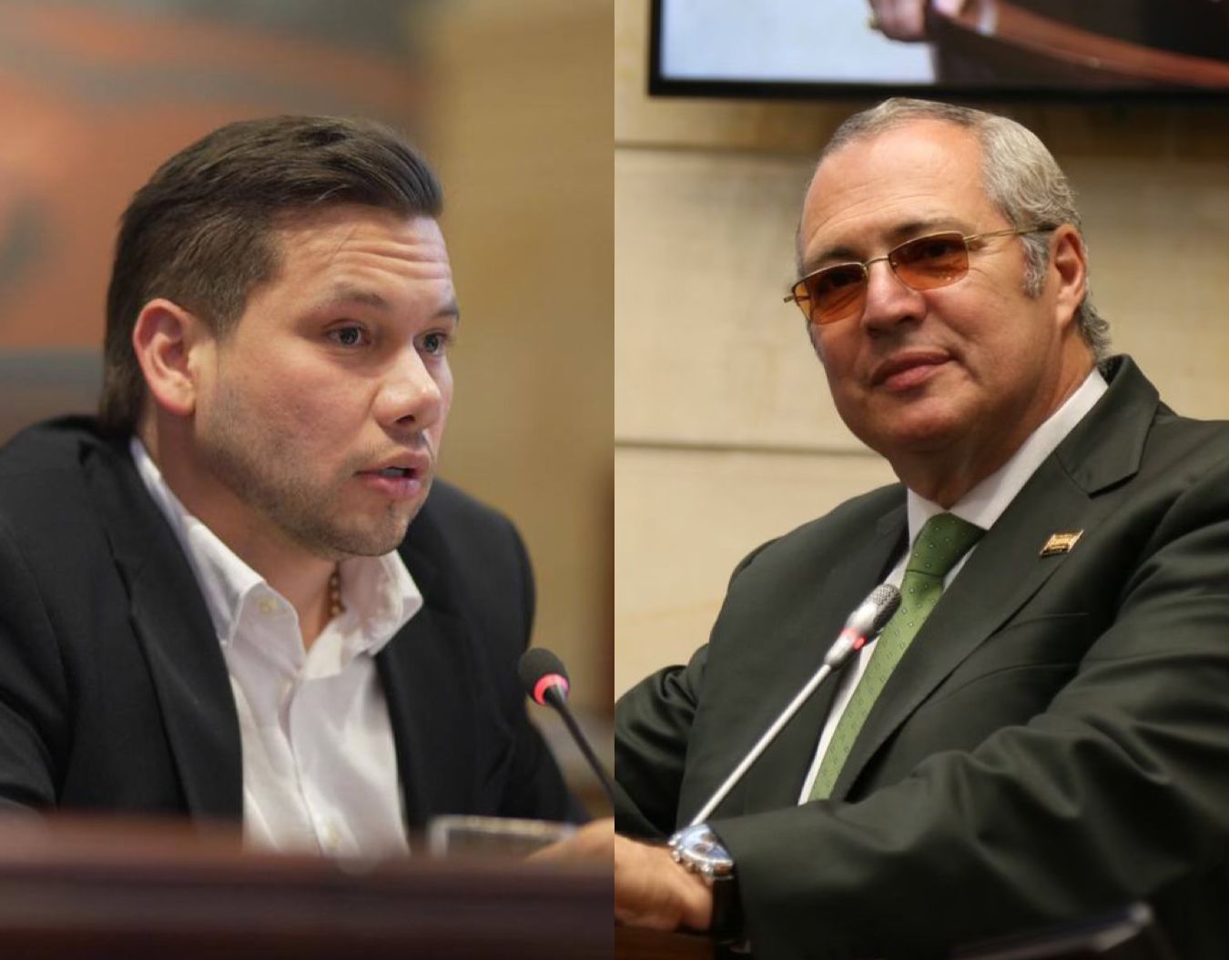 Iván Name y Andrés Calle, presidentes del Senado y la Cámara de Representantes.