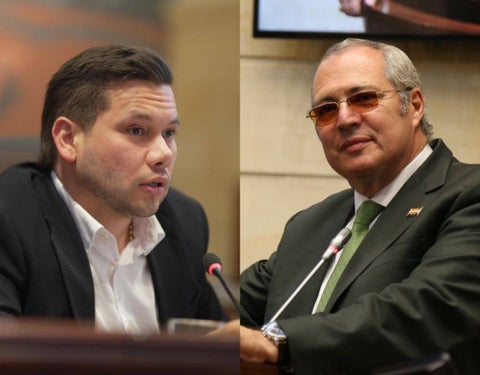 Iván Name y Andrés Calle, presidentes del Senado y la Cámara de Representantes.