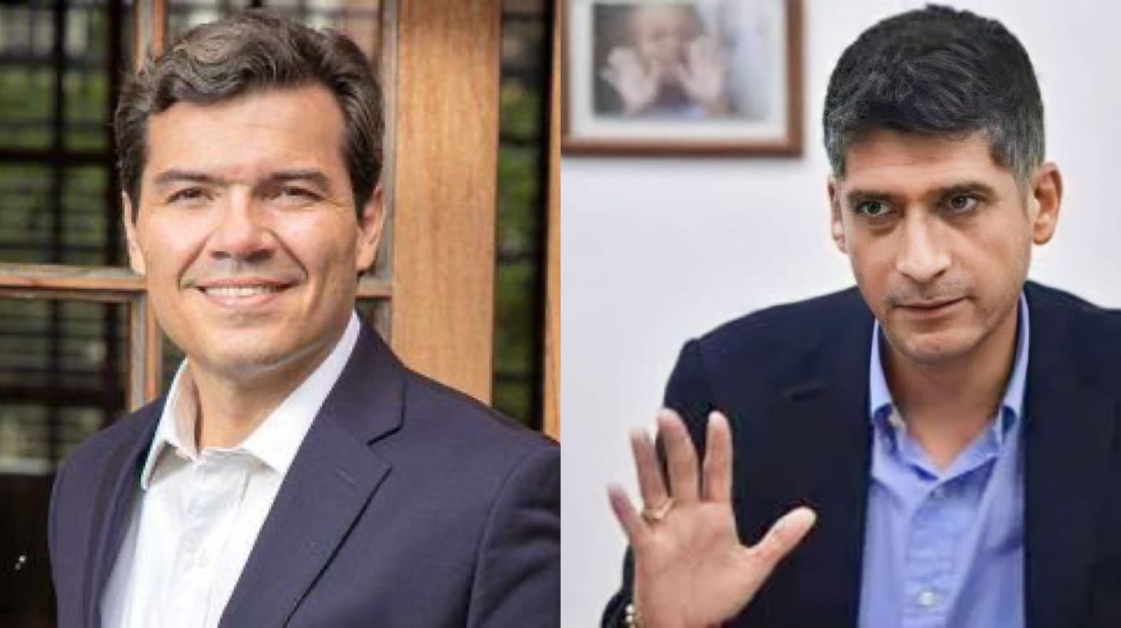 A la izquierda, Mauricio Pava y a la derecha el fiscal Mario Burgos