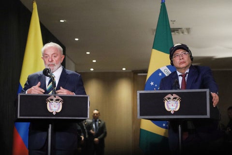 Luiz Inácio Lula da Silva y Gustavo Petro