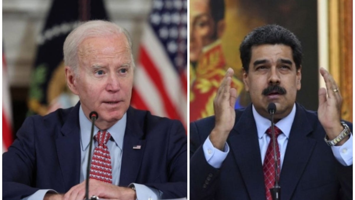 Joe Biden y Nicolás Maduro