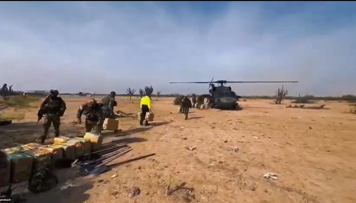 Droga incautada en el desierto de La Guajira
