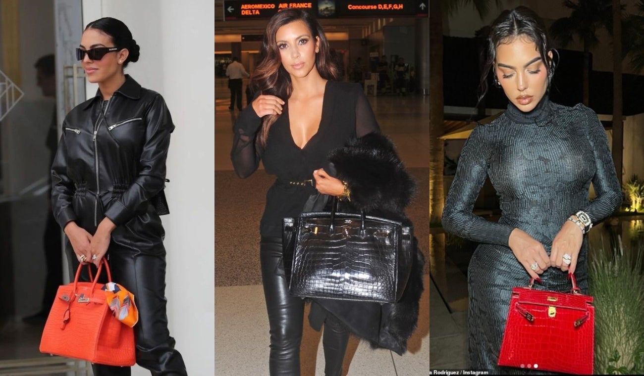 Georgina Rodríguez y Kim Kardashian bolsos Hermès