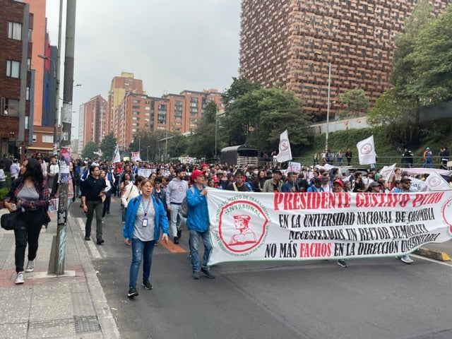 Protesta estudiantes Universidad Nacional