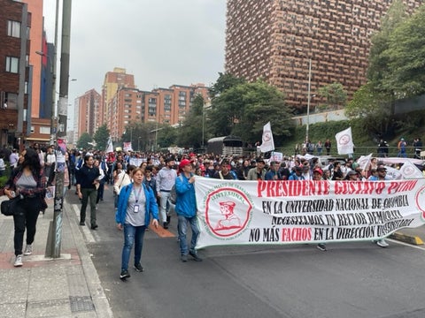 Protesta estudiantes Universidad Nacional