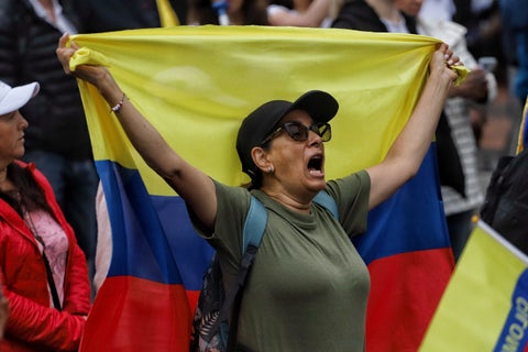 Marchas contra Petro