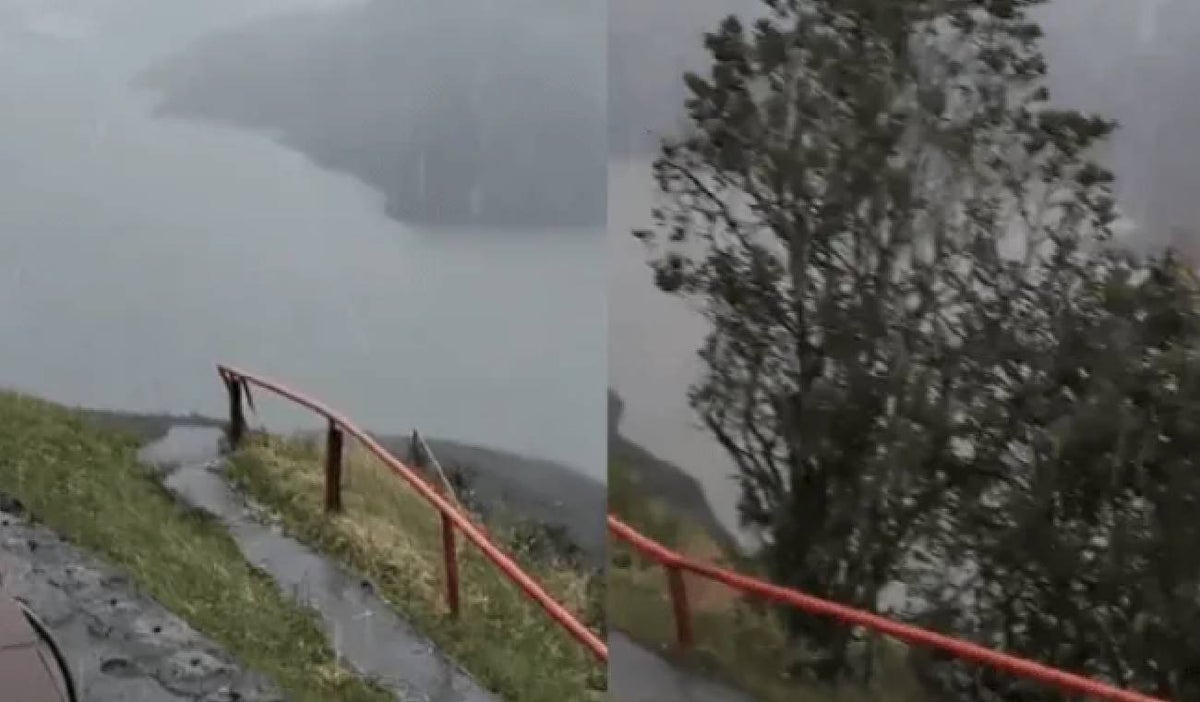 Lluvia en embalse