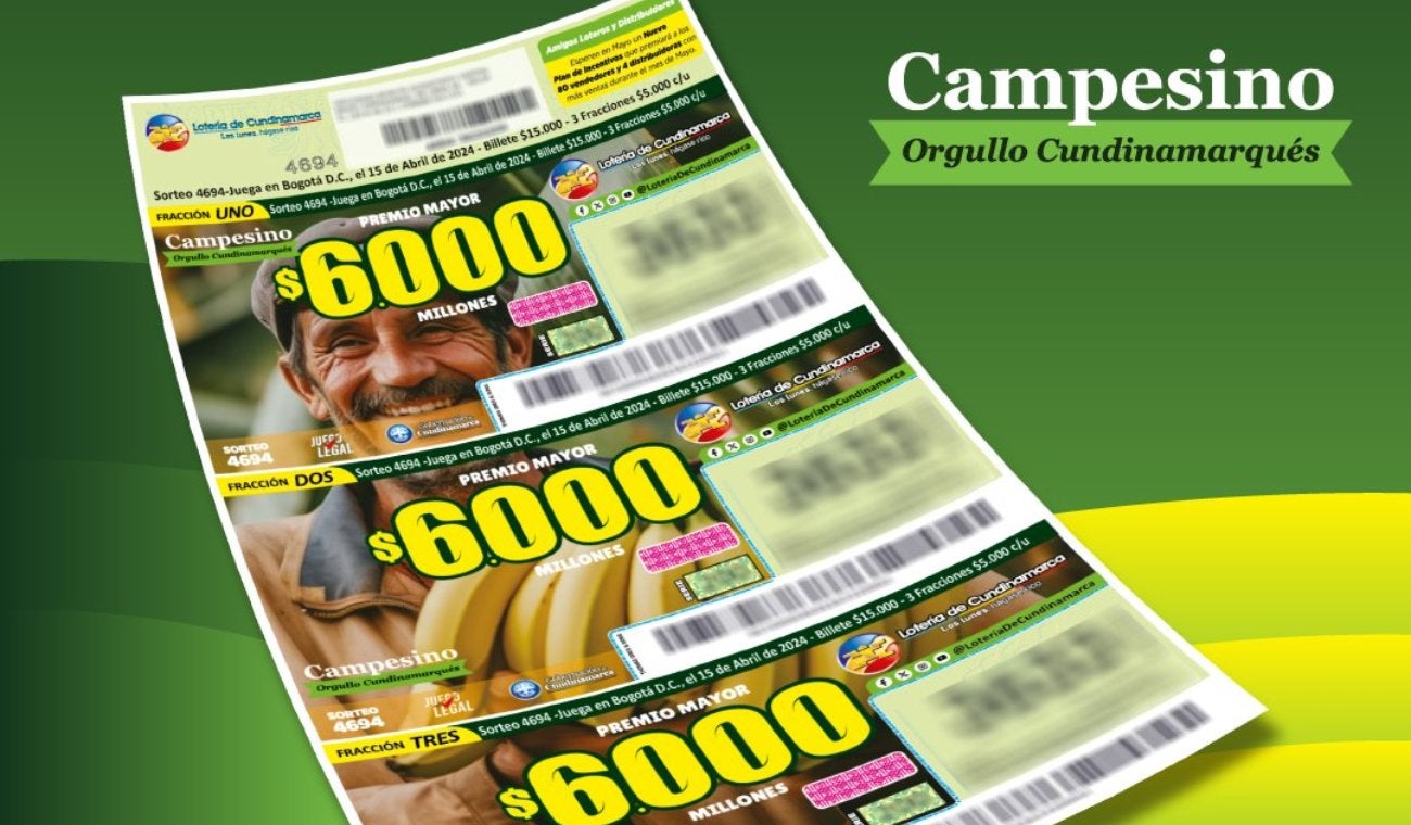 Lotería de Cundinamarca, 15 de abril de 2024
