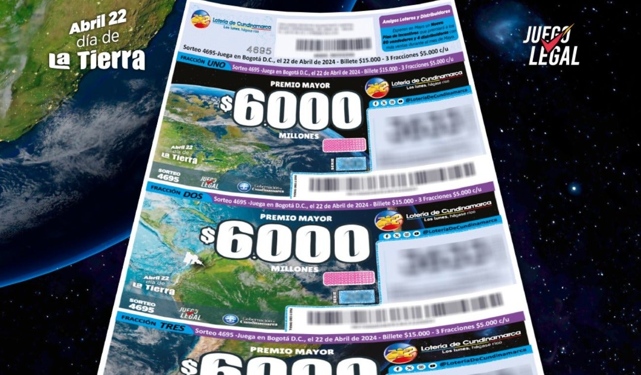 Lotería de Cundinamarca, 22 de abril de 2024