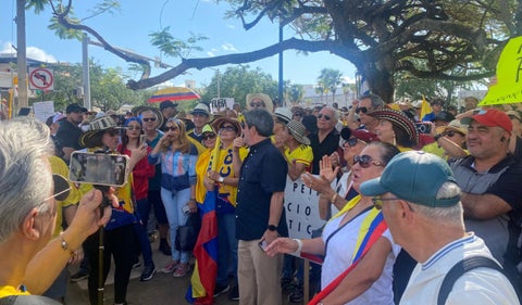 Marchas contra el Gobierno Petro en Miami