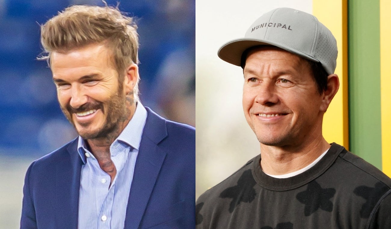 David Beckham y Mark Wahlberg