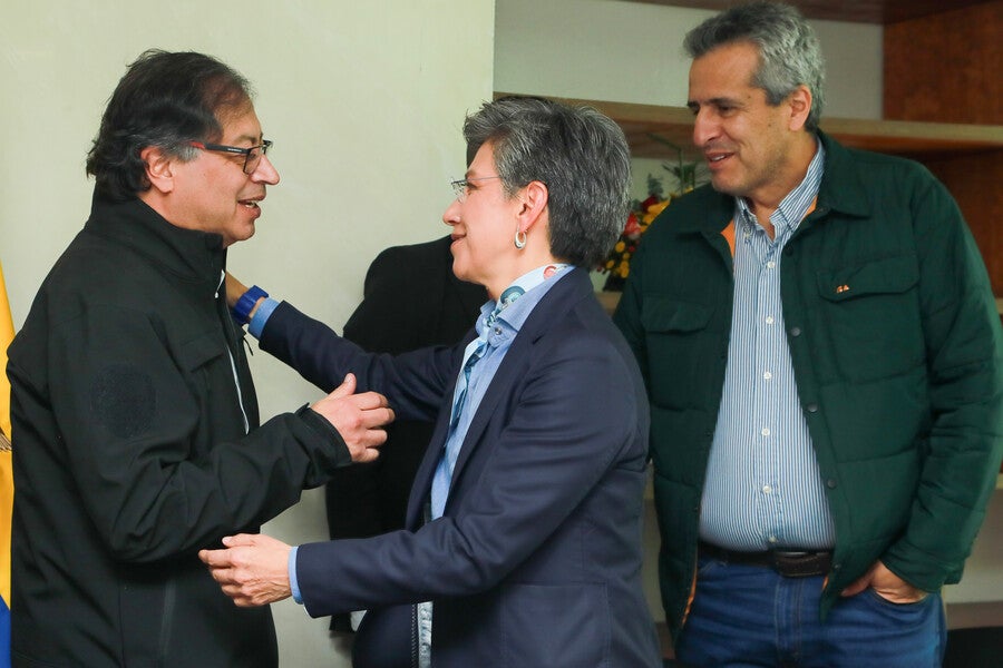 Claudia López y Gustavo Petro
