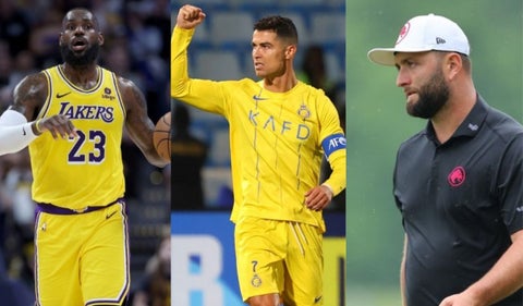 Cristiano Ronaldo, LeBron James y Jon Rahm