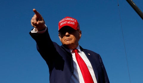 Donald Trump, durante un acto de campaña en Wildwood, Nueva Jersey