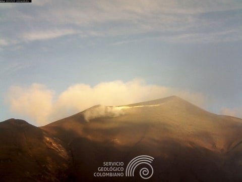 Volcán Puracé a punto de hacer erupción.