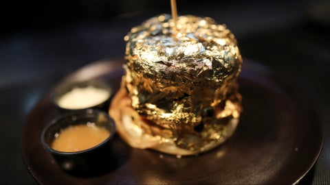 Hamburguesa con oro