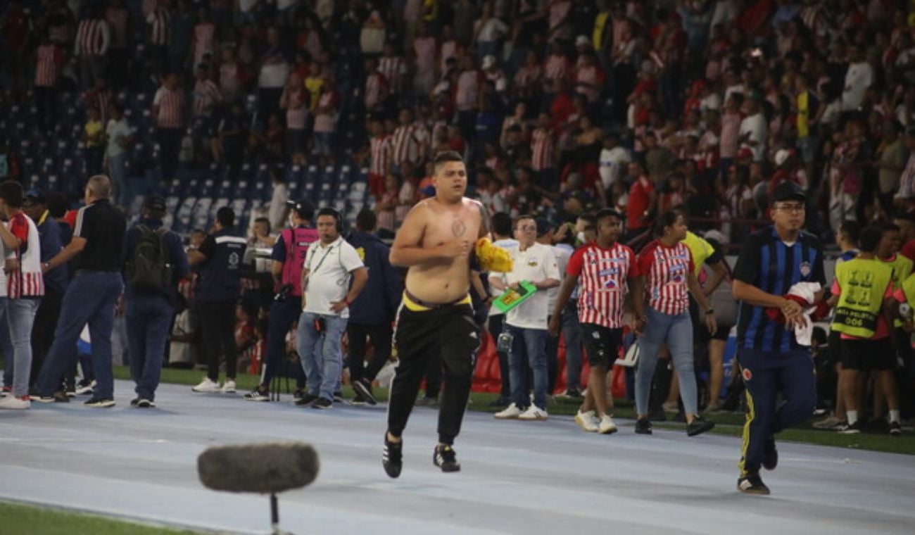 Incidentes en el partido Junior vs Bucaramanga