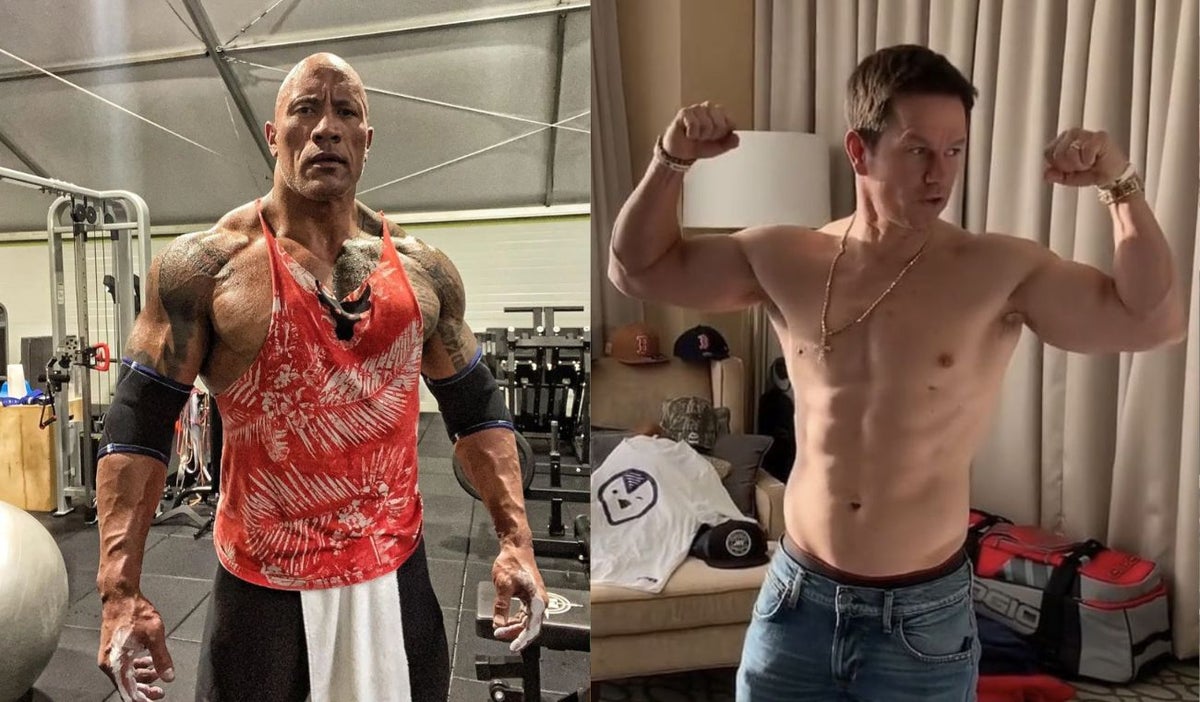La roca y Mark Wahlberg