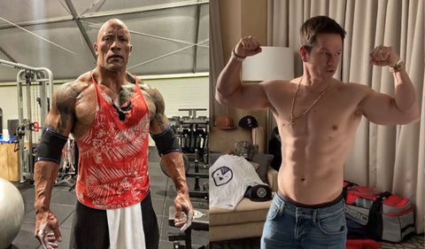 La roca y Mark Wahlberg