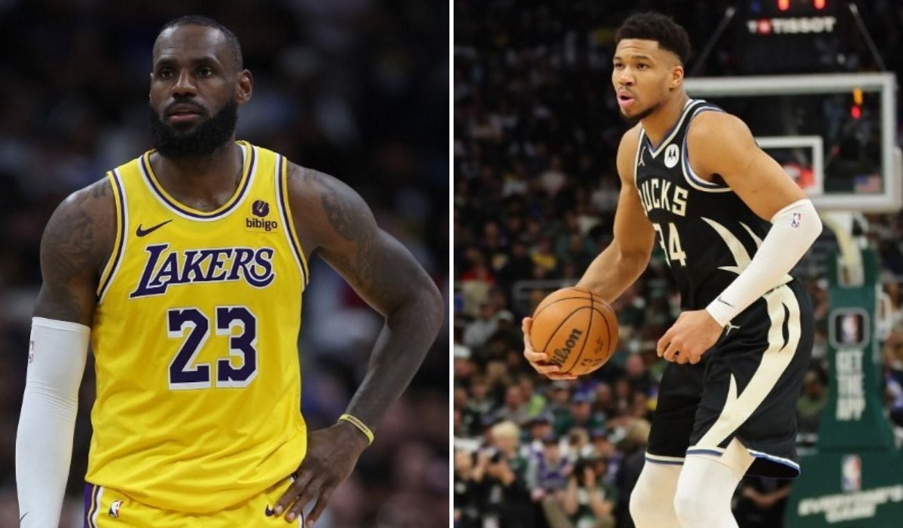 LeBron James y Giannis Antetokounmpo