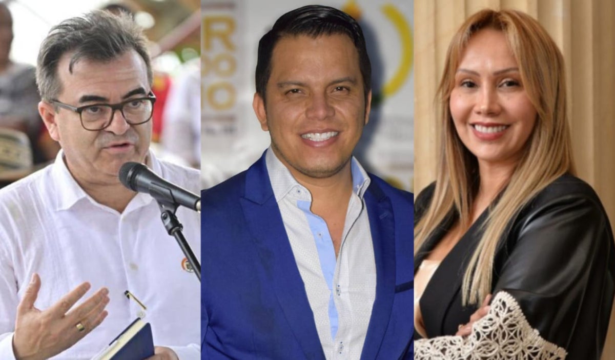 Olmedo López, Sneyder Pinilla y Sandra Ortiz