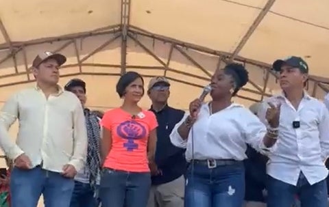 La vicepresidenta llegó a Cali en el marco del Día Internacional del Trabajo