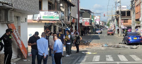 La motocicleta explotó en inmediaciones a un hotel del centro de Jamundí.