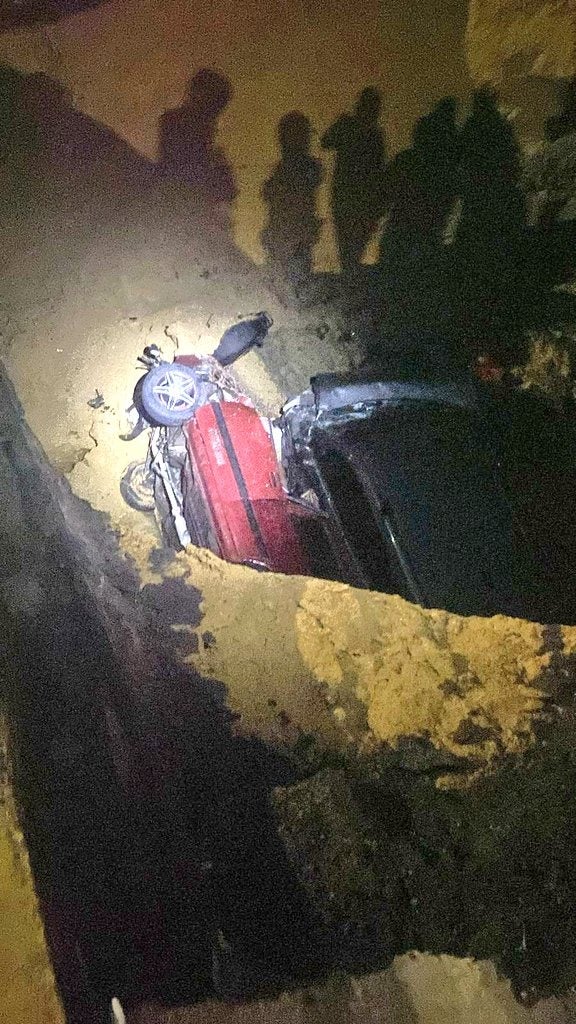 Enorme hueco en puente de Barranquilla