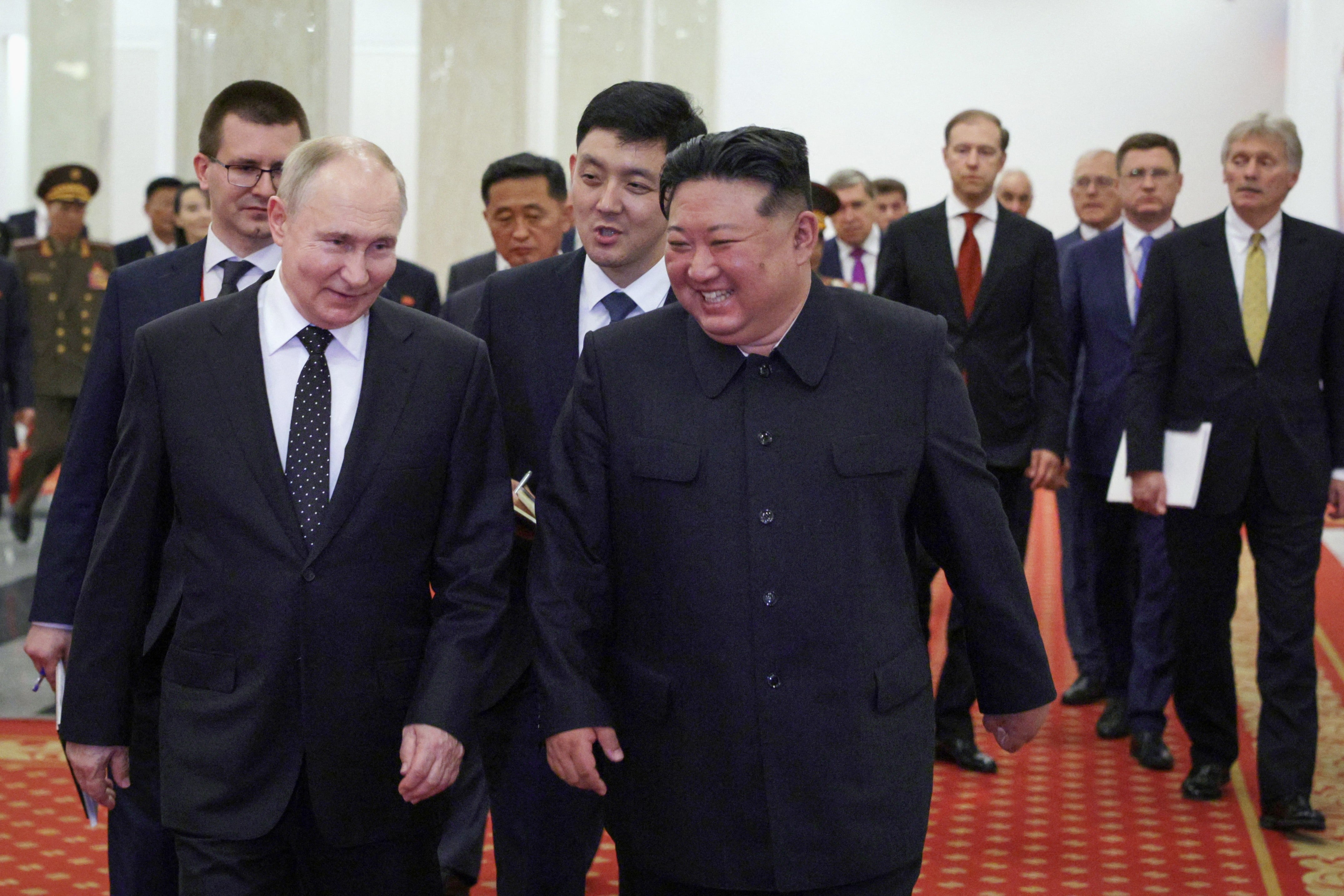 Vladimir Putin y Kim Jong-un
