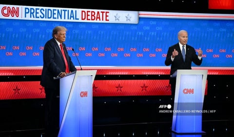 Debate presidencial entre Joe Biden y Donald Trump