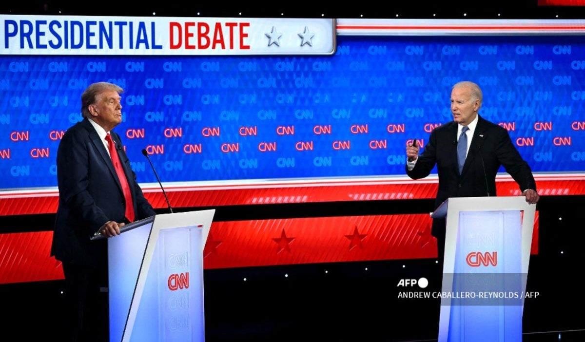 Debate presidencial entre Joe Biden y Donald Trump
