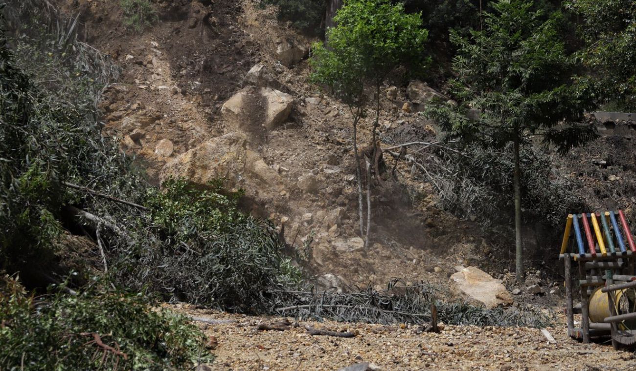 Deslizamiento de tierra en Usaquén