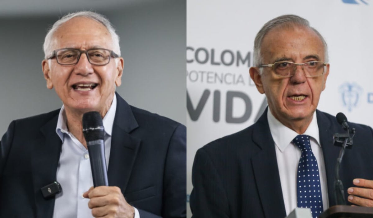 Ministro de Salud, Guillermo Alfonso Jaramillo, y ministro de Defensa, Iván Velásquez
